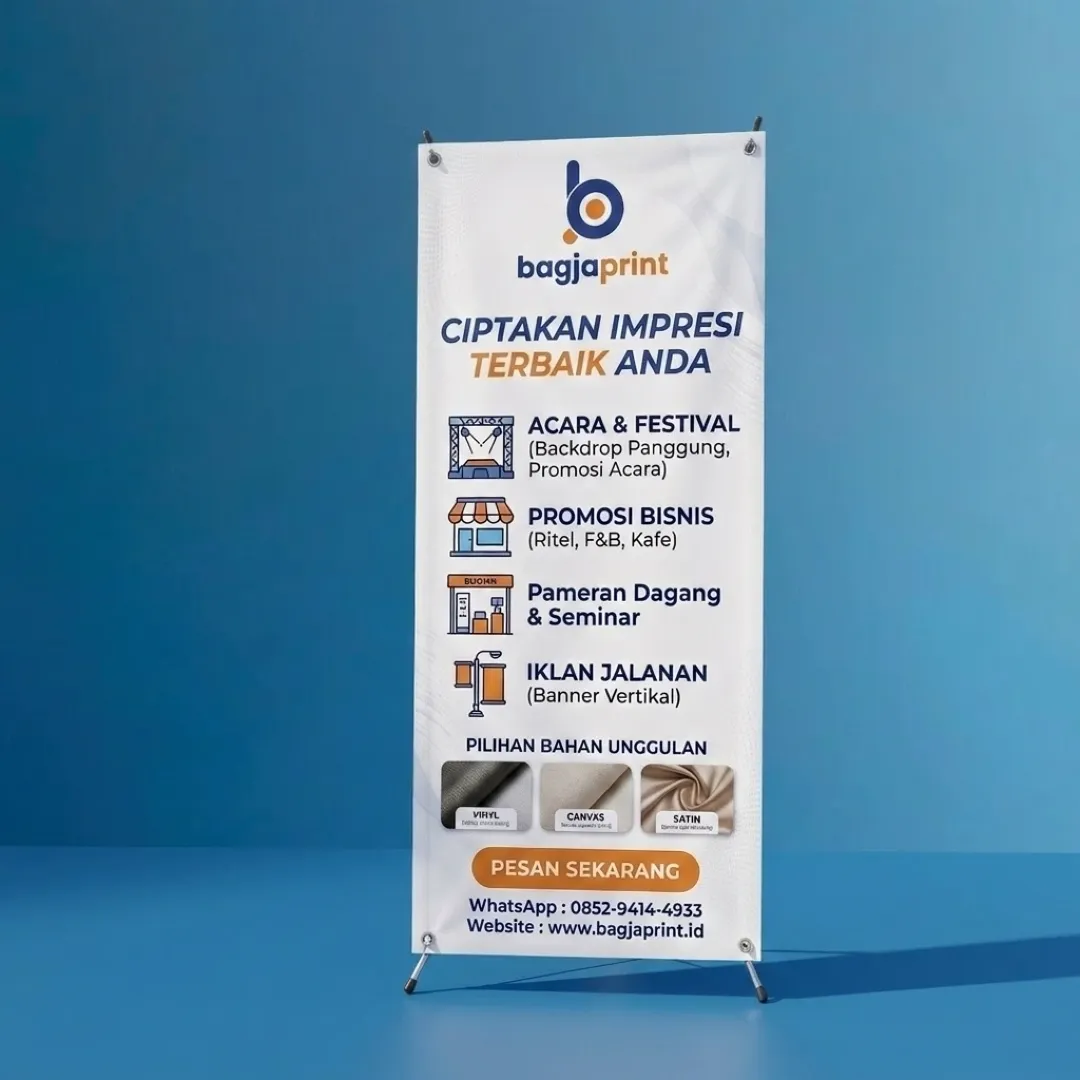 Jasa cetak X-Banner berkualitas di Garut - Bagja Print