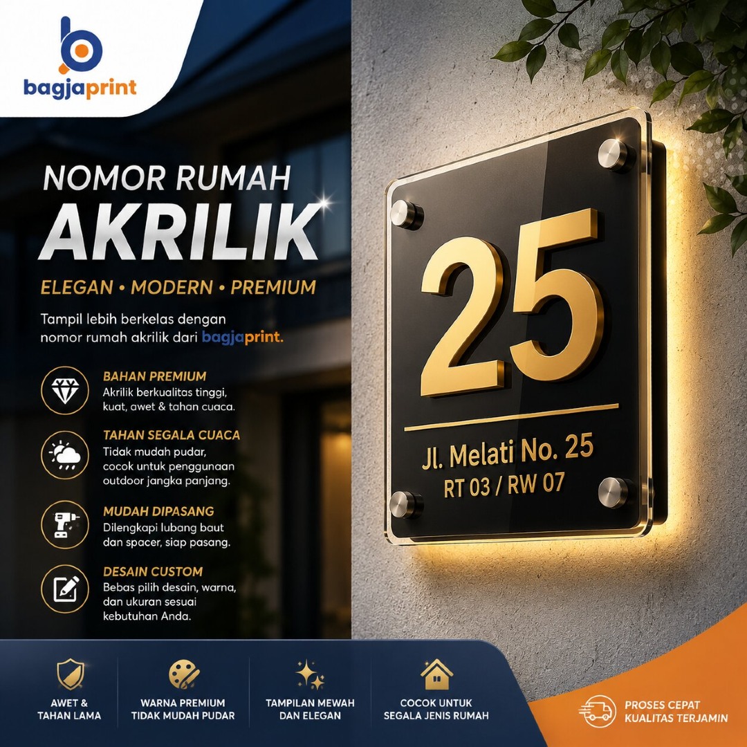 Nomor Rumah Akrilik