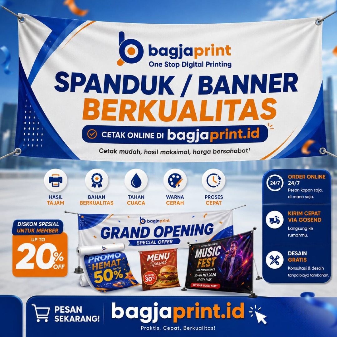 Jasa cetak Spanduk / Banner berkualitas di Garut - Bagja Print
