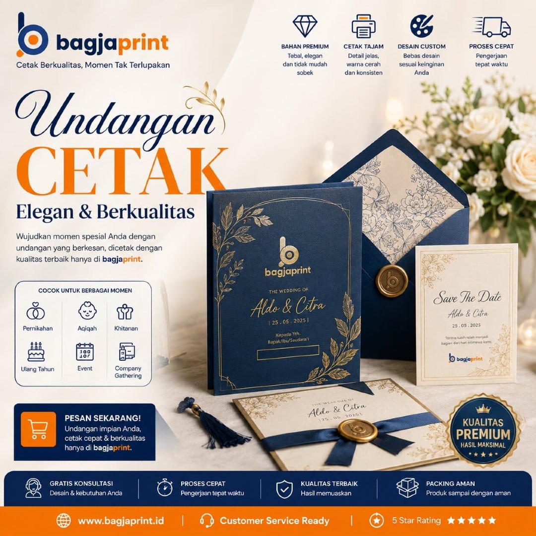 Jasa cetak Undangan berkualitas di Garut - Bagja Print