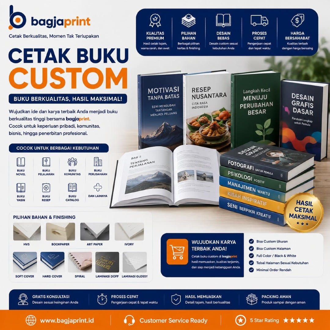 Jasa cetak Buku berkualitas di Garut - Bagja Print