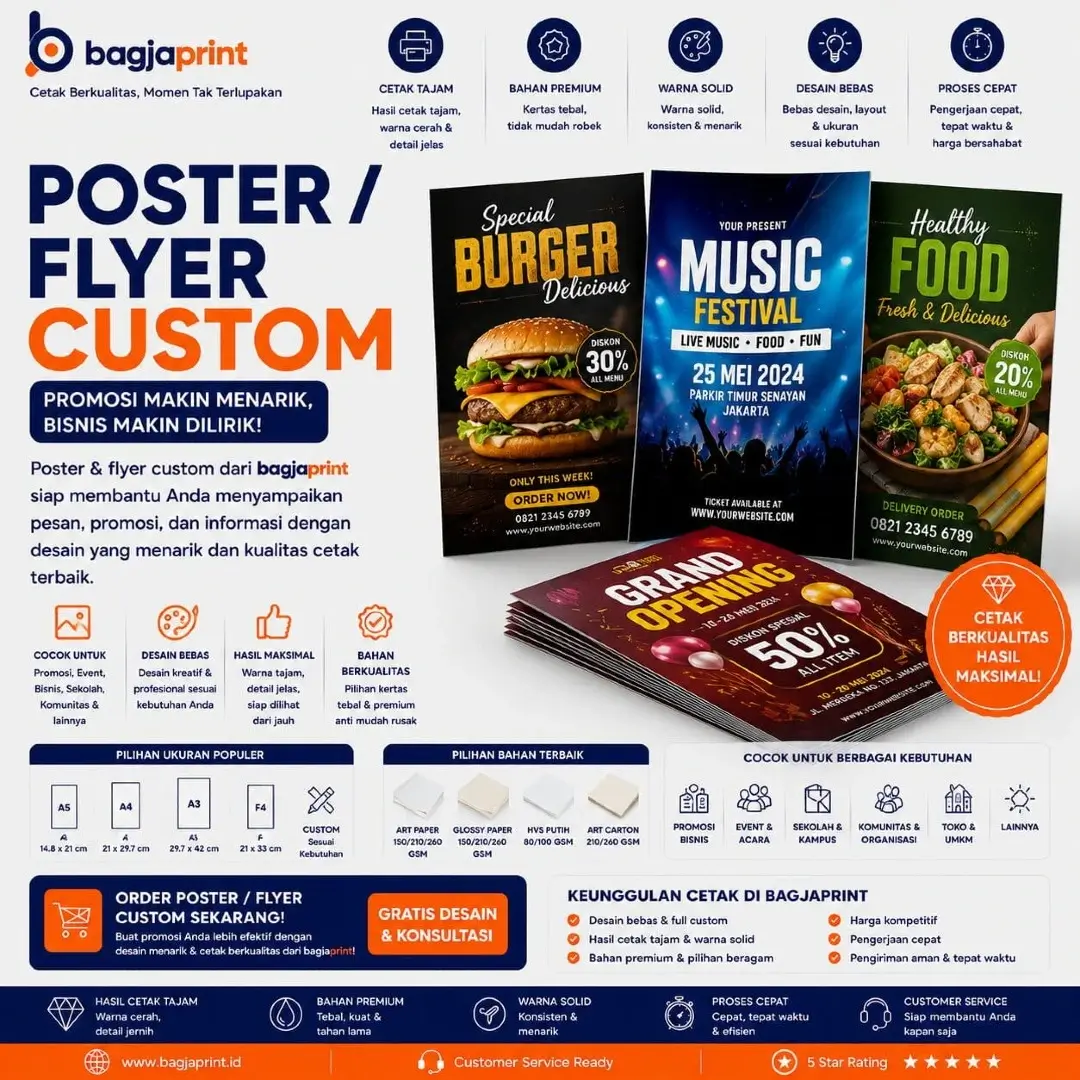Jasa cetak Poster berkualitas - Bagja Print