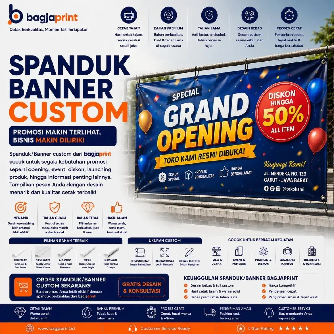 Jasa cetak Spanduk / Banner berkualitas - Bagja Print