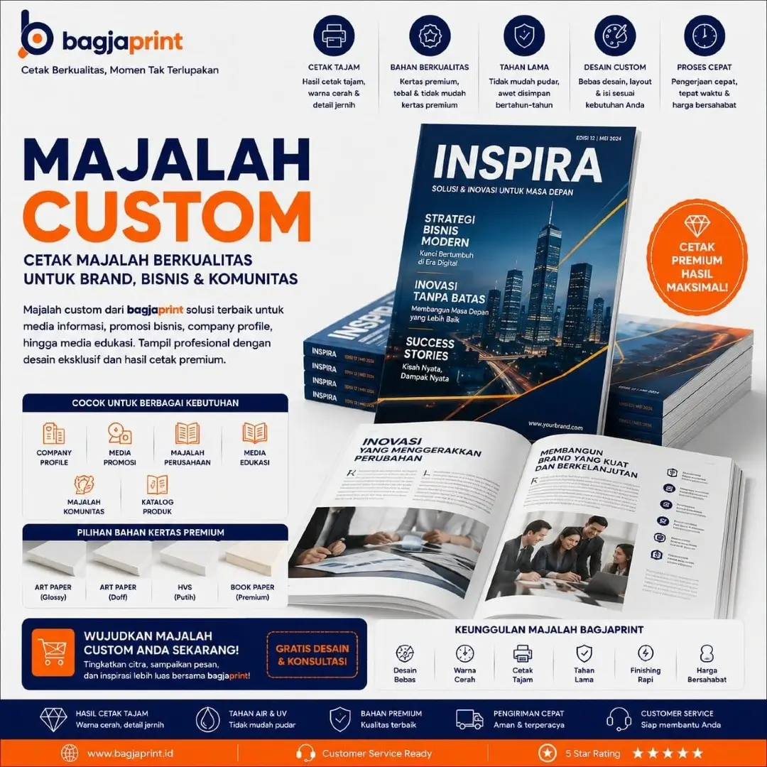 Jasa cetak Majalah berkualitas - Bagja Print