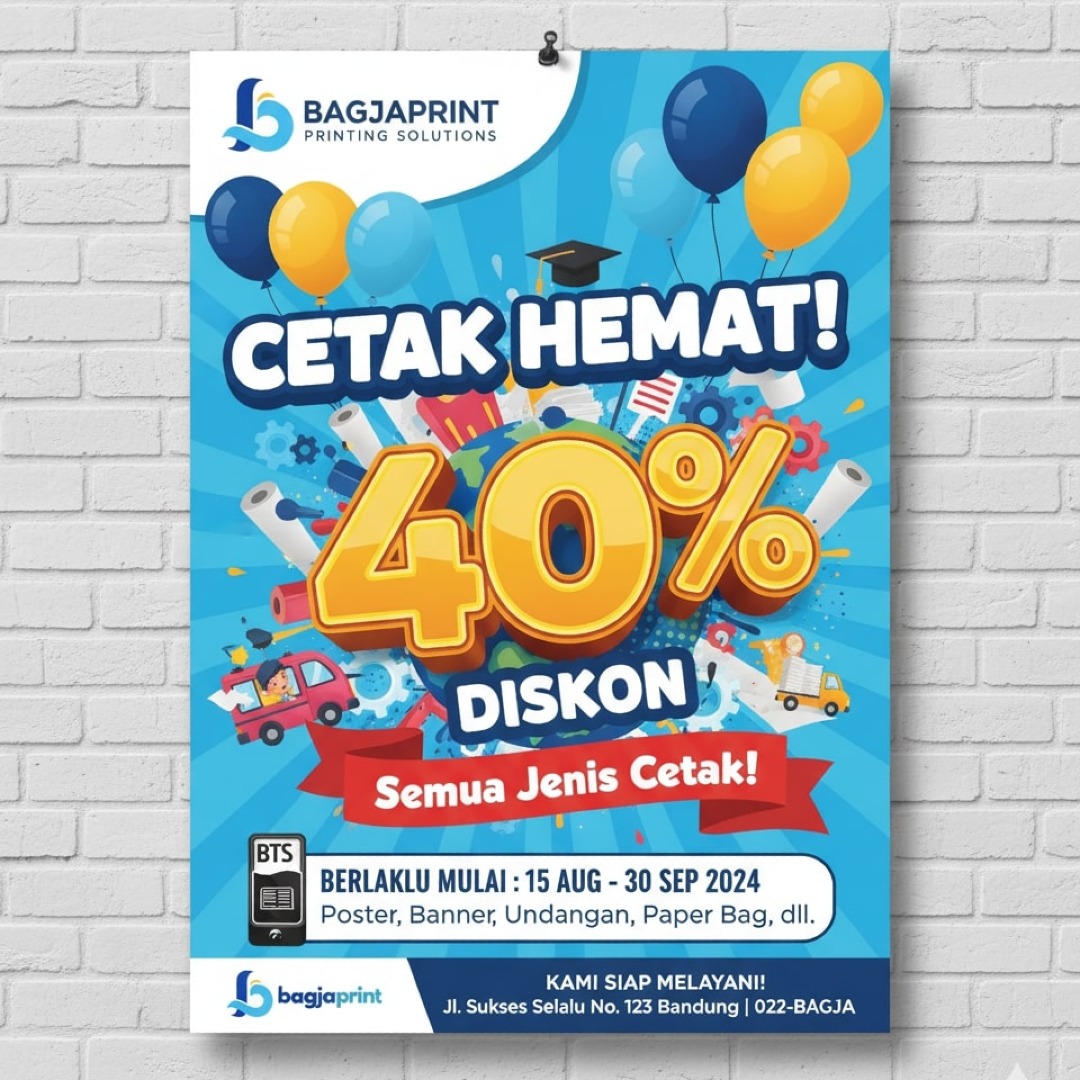 Cetak atau buat Poster berkualitas dan murah di Garut