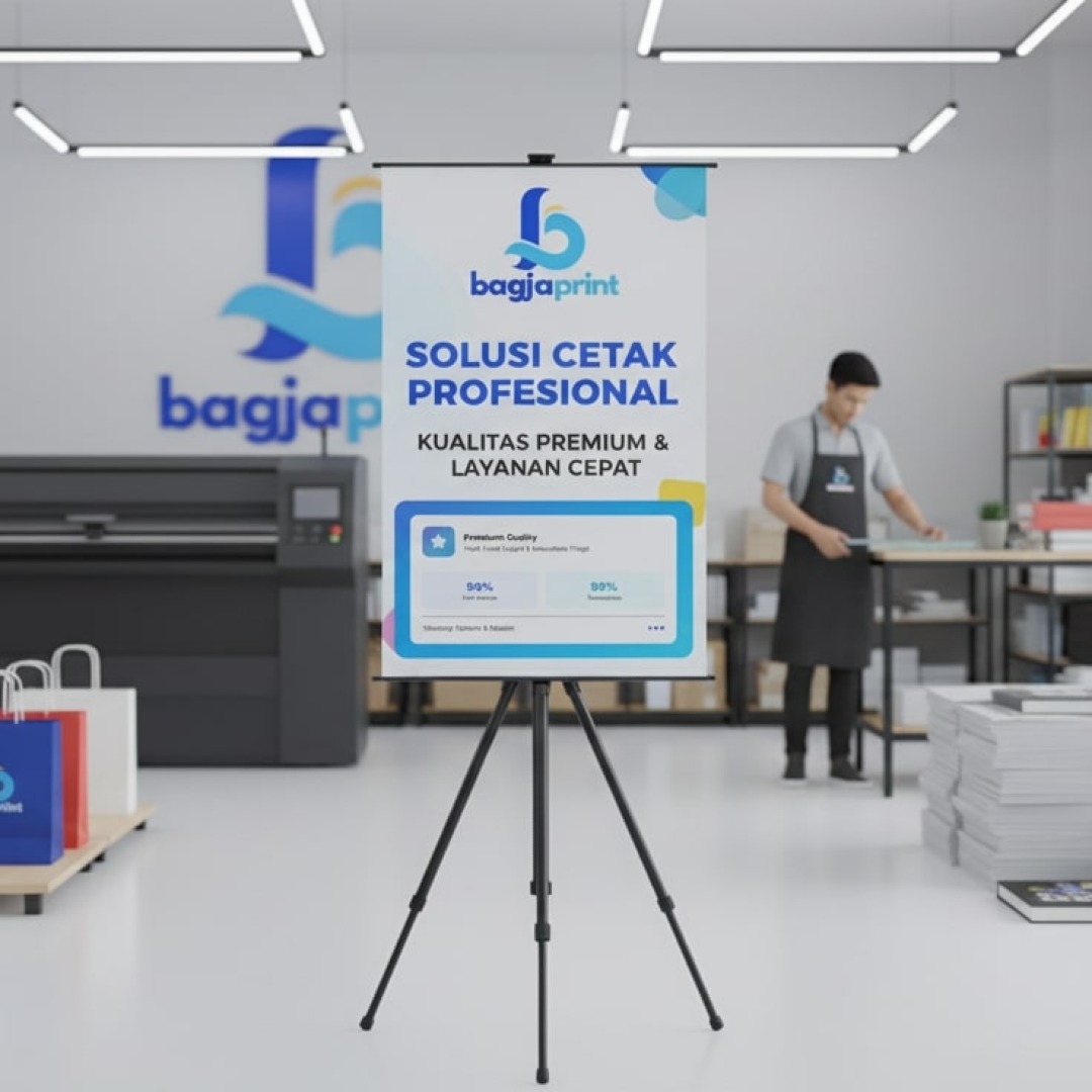 Cetak atau buat Tripod Banner berkualitas dan murah di Garut